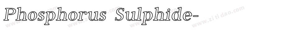 Phosphorus Sulphide字体转换